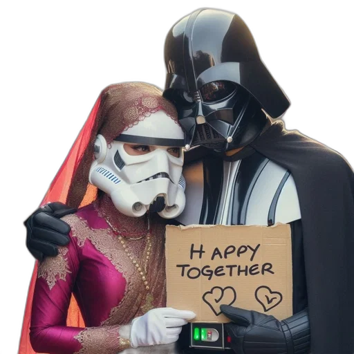 darth, vader, stormtrooper, dressed transparent PNG cut-out