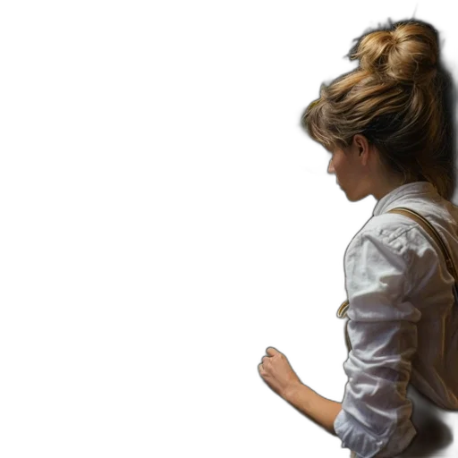 jacket, staff, hair, dress transparent PNG cut-out