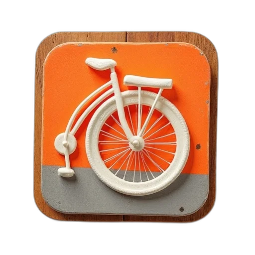 furniture, 3d render, photorealistic, orange transparent PNG cut-out