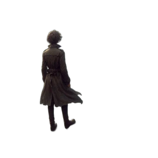 jacket, dress, umbrella, staff transparent PNG cut-out