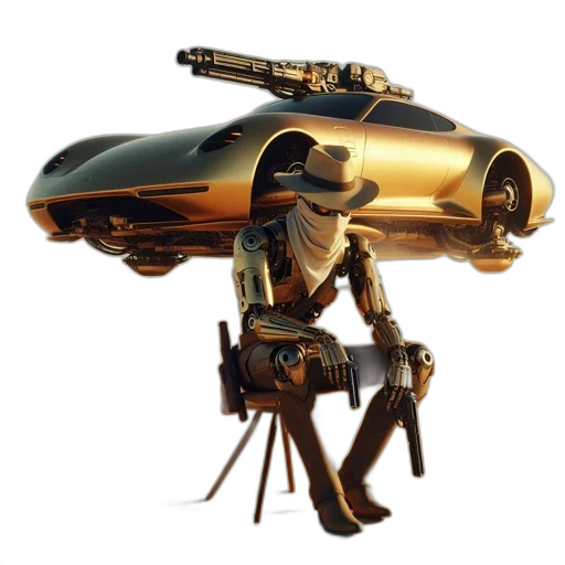 robot, weapon, sword, staff transparent PNG cut-out