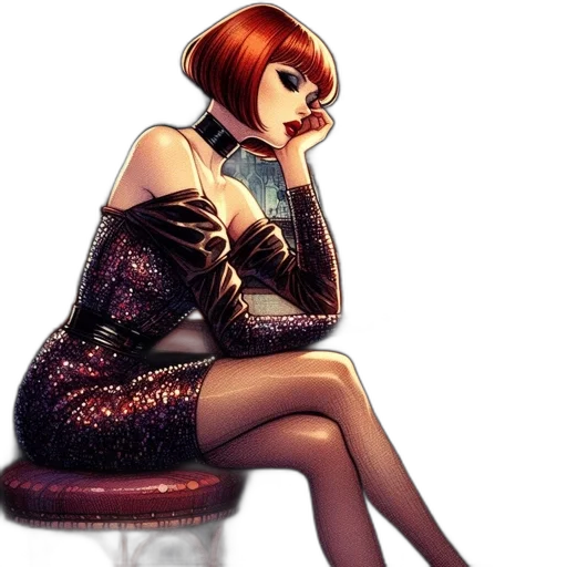 dress, jacket, concept art, comic book art transparent PNG cut-out