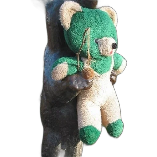 staff, 3d render, green, teddy transparent PNG cut-out