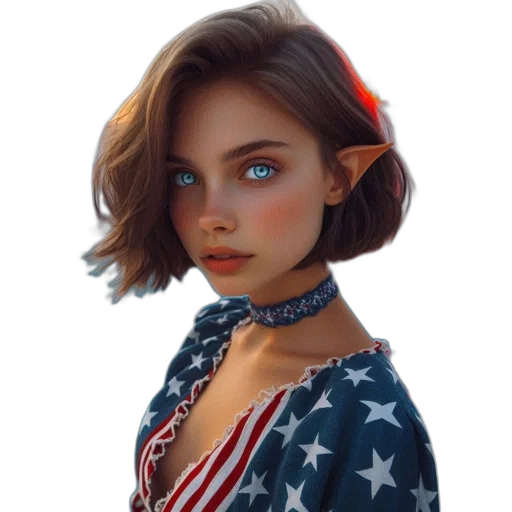 face, dress, jacket, weapon transparent PNG cut-out