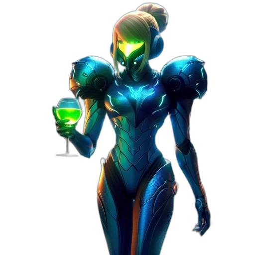 robot, dress, concept art, cyberpunk transparent PNG cut-out