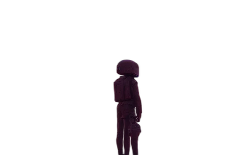 robot, staff, mask, creature transparent PNG cut-out