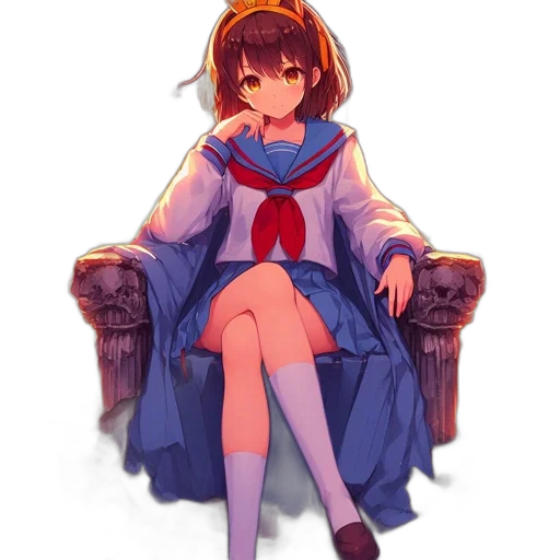 dress, crown, furniture, staff transparent PNG cut-out