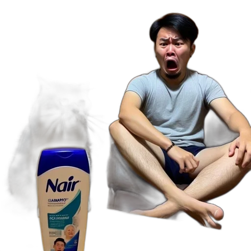 bottle, creature, hair, mask transparent PNG cut-out