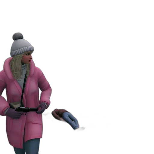 hat, jacket, staff, weapon transparent PNG cut-out