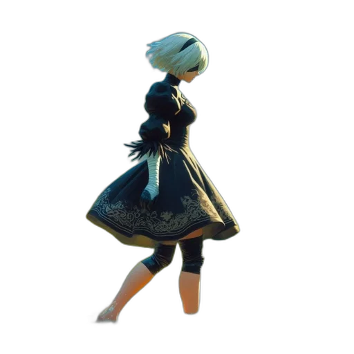 dress, robot, staff, jacket transparent PNG cut-out