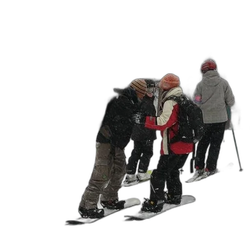 staff, snow, group, people transparent PNG cut-out