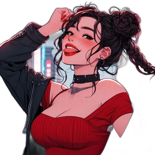 dress, jacket, jewelry, cartoon transparent PNG cut-out