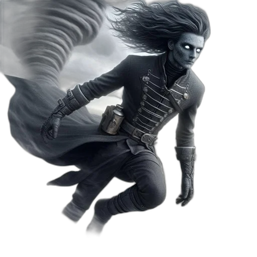 dragon, creature, hair, staff transparent PNG cut-out