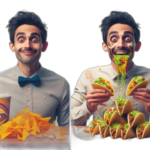 food, face, concept art, photorealistic transparent PNG cut-out