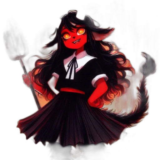 staff, mask, creature, hair transparent PNG cut-out