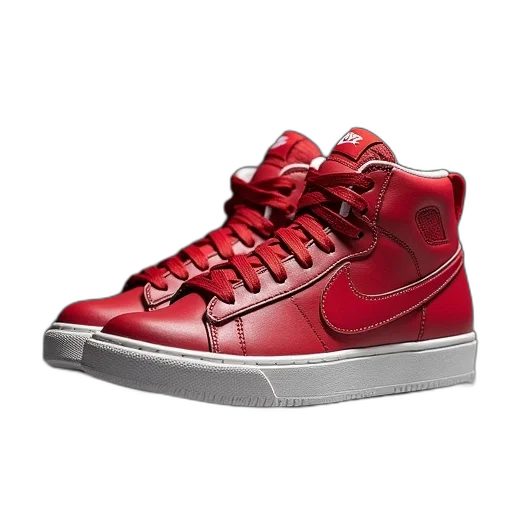 shoes, 3d render, photorealistic, red transparent PNG cut-out