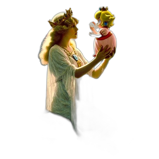 crown, staff, animal, creature transparent PNG cut-out