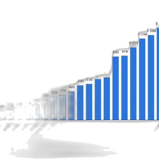 bar, chart, shows, growth transparent PNG cut-out
