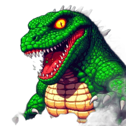 dragon, creature, animal, pixel art transparent PNG cut-out