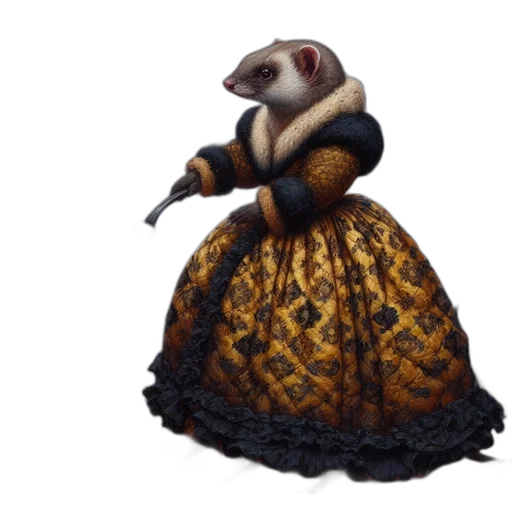dress, animal, creature, concept art transparent PNG cut-out
