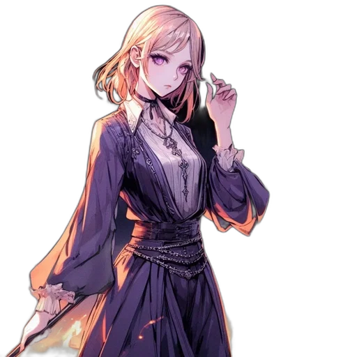 dress, staff, sword, jacket transparent PNG cut-out