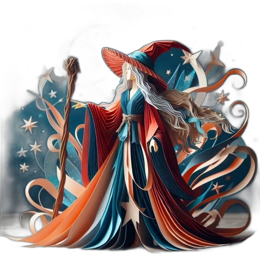 dress, crown, staff, hat transparent PNG cut-out