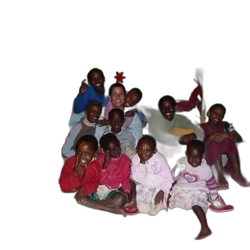 staff, group, children, sit transparent PNG cut-out