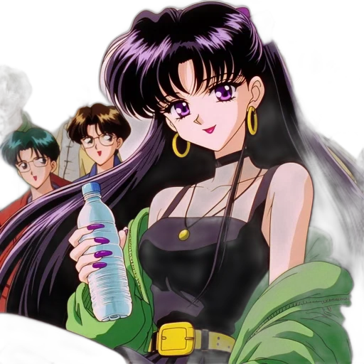 vaporwave, anime, concept art, cyberpunk transparent PNG cut-out