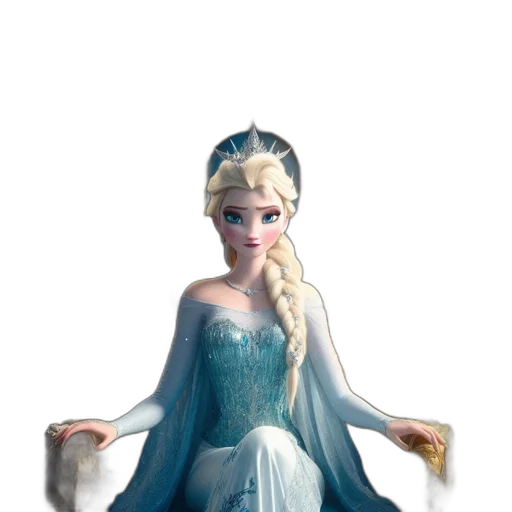crown, dress, face, 3d render transparent PNG cut-out