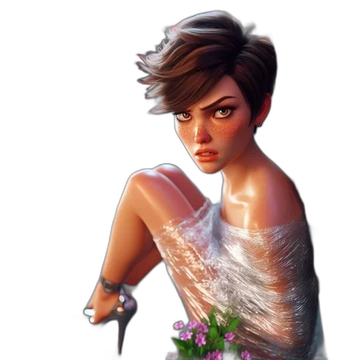 dress, jewelry, concept art, fantasy art transparent PNG cut-out