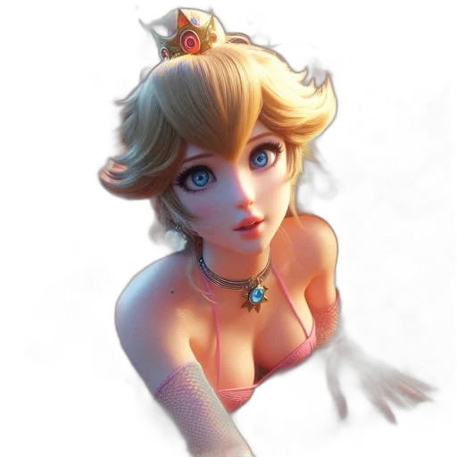 crown, dress, face, concept art transparent PNG cut-out