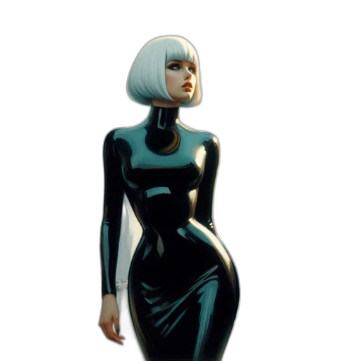 dress, robot, jacket, concept art transparent PNG cut-out