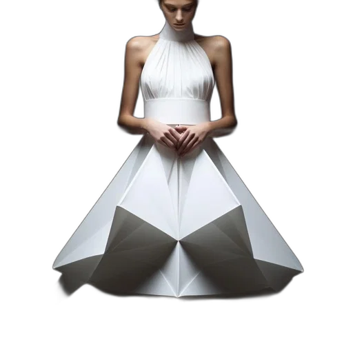 dress, jewelry, concept art, 3d render transparent PNG cut-out