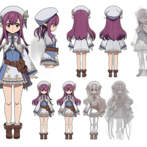 staff, dress, concept art, anime transparent PNG cut-out