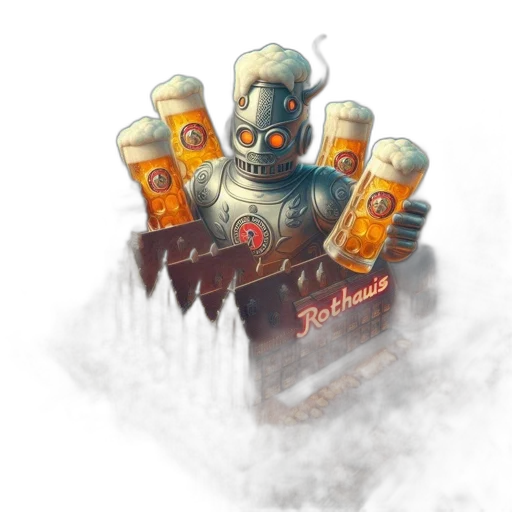 robot, bottle, concept art, fantasy art transparent PNG cut-out