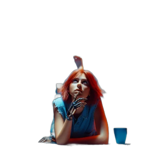 dress, bottle, face, robot transparent PNG cut-out