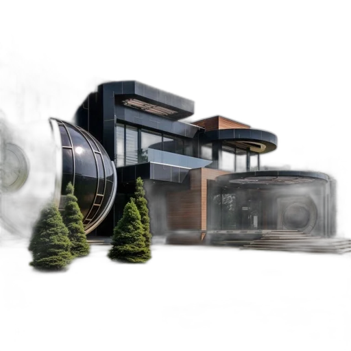building, 3d render, concept art, photorealistic transparent PNG cut-out
