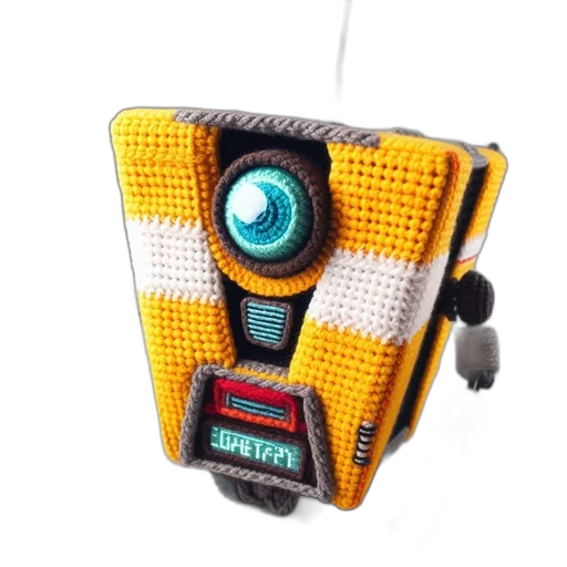 robot, staff, 3d render, cyberpunk transparent PNG cut-out