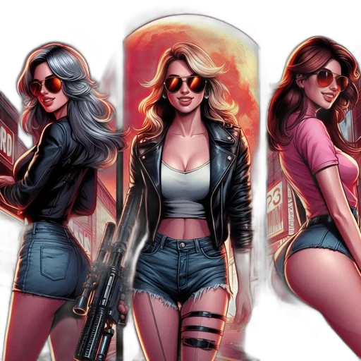 jacket, comic book art, concept art, cartoon transparent PNG cut-out