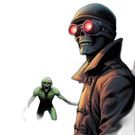 robot, mask, comic book art, concept art transparent PNG cut-out
