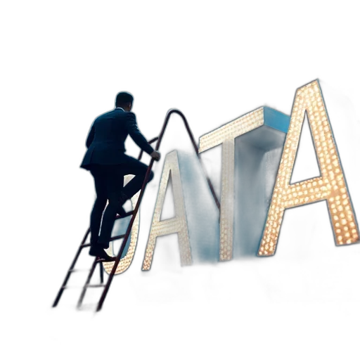 staff, businessman, climbing, ladder transparent PNG cut-out