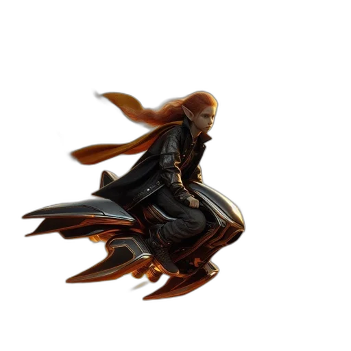 dragon, creature, hair, sword transparent PNG cut-out
