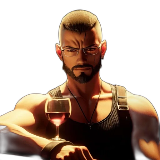 face, weapon, concept art, comic book art transparent PNG cut-out