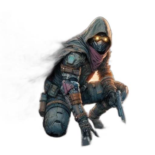 mask, weapon, creature, jacket transparent PNG cut-out