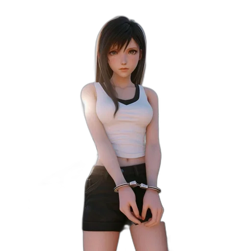 dress, robot, staff, 3d render transparent PNG cut-out