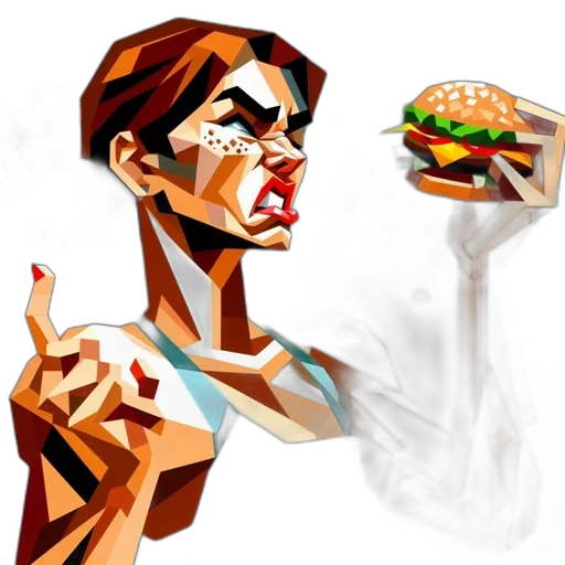 food, face, concept art, pixel art transparent PNG cut-out