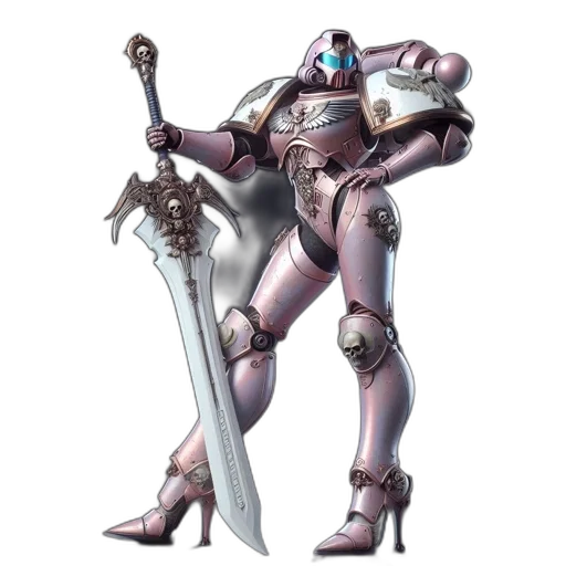 robot, sword, weapon, staff transparent PNG cut-out