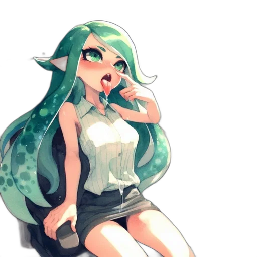 dress, staff, creature, weapon transparent PNG cut-out