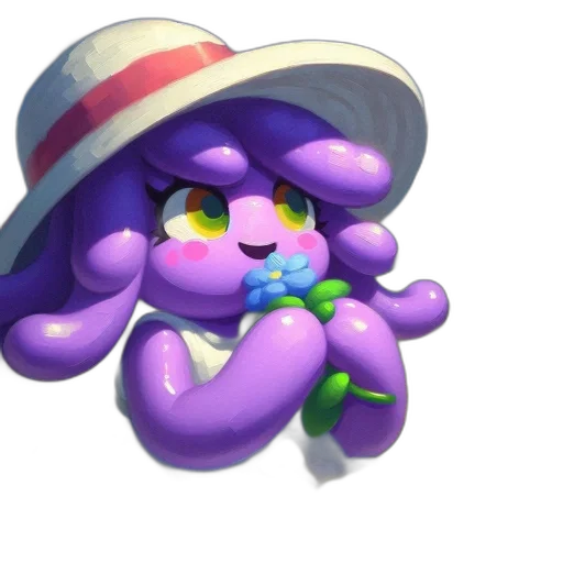 hat, flower, creature, umbrella transparent PNG cut-out