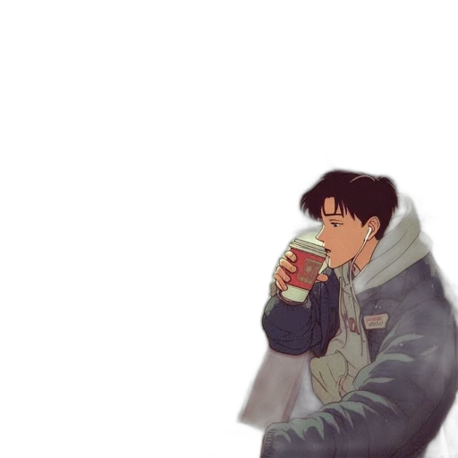 jacket, bottle, creature, watercolor transparent PNG cut-out